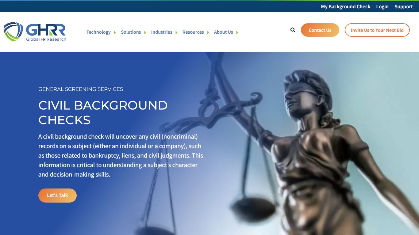 Civil Background Checks | GHRR